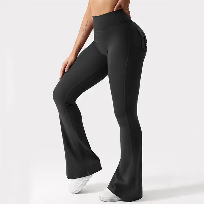 Leggings de Yoga à jambes larges et extensibles pour femmes, sensation nue, vêtements de travail de