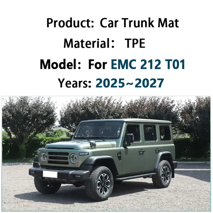 Tapis de coffre de voiture pour EMC 212 T01 2025 2026 2027 en TPE