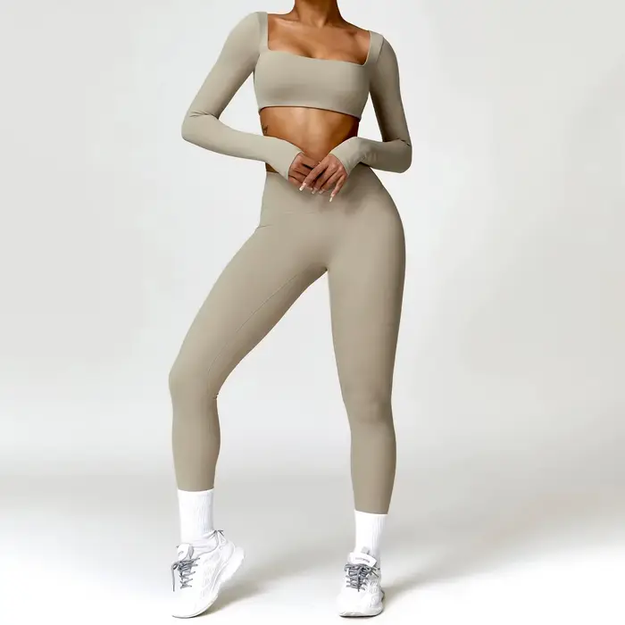 Costume de Yoga 2 pièces pour femmes, ensemble de sport à séchage rapide, survêtement pour course à