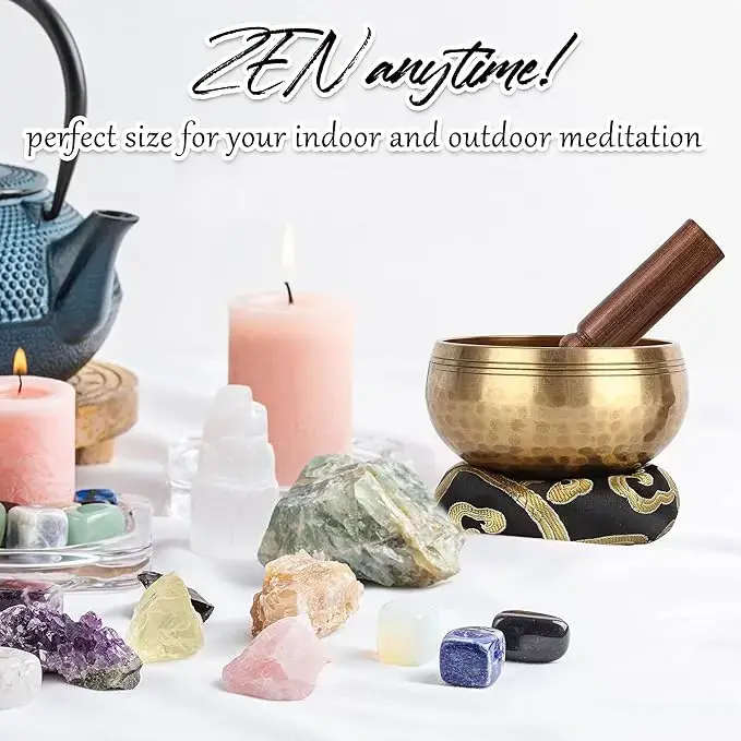 1 bol chantant de méditation pour le yoga, pour la pratique de la pleine conscience, la thérapie spirituelle, la décoration d'ambiance et comme cadeau de fête.