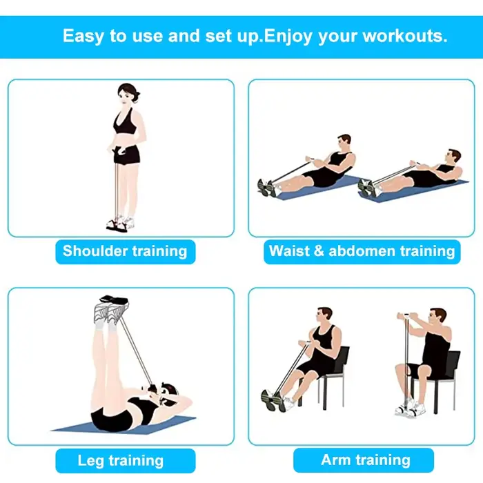 Bandes de résistance, extracteur de pédale de Yoga à 4 tubes