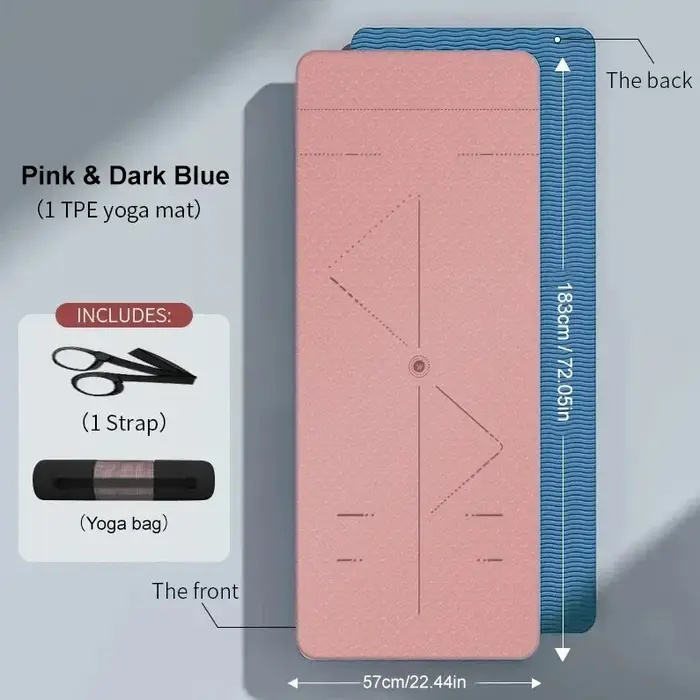 WESTTUNE Tapis de yoga antidérapant, tapis de fitness pour pilates respectueux de l'environnement Ta