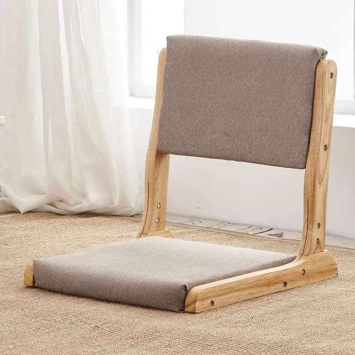 Chaise de méditation pliable avec support dorsal
