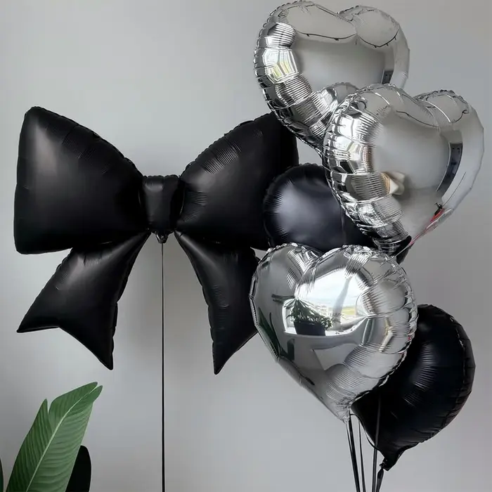 1 paquet de ballons en aluminium en forme d'arc, adaptés à la fête d'anniversaire, à la décoration d