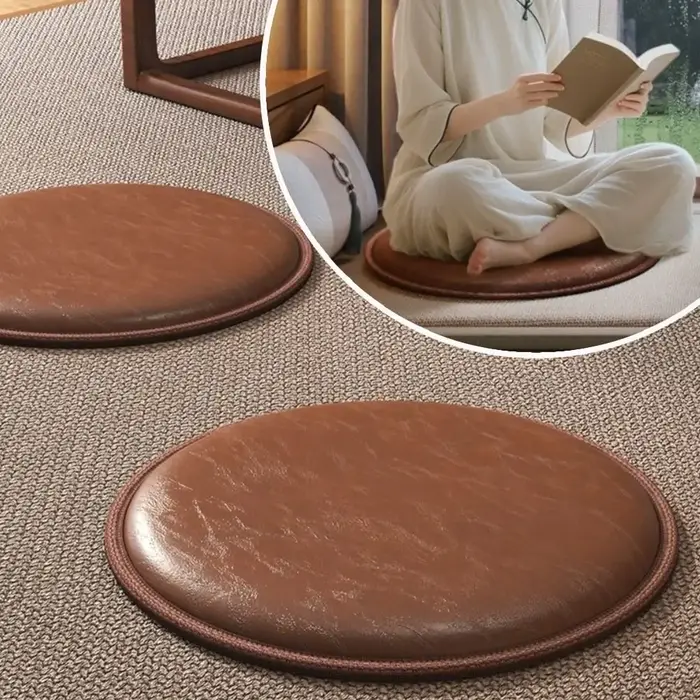 Coussin Zafu en cuir épais