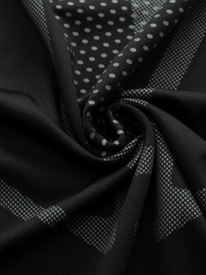 Chemise de sport à manches longues à compression respirante pour hommes – Vêtements de sport à col r