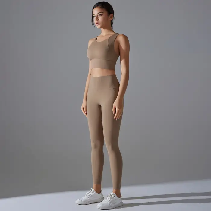 Ensemble de Yoga survêtement femme Fitness haut court antichoc soutiens-gorge de sport Yoga Gym pant