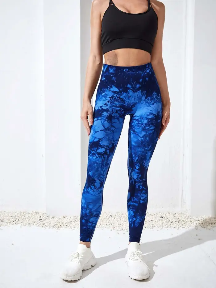 Aught Dye-Leggings de yoga taille haute sans couture pour femmes
