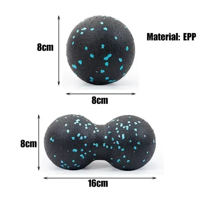 EPP 8cm boules d'arachide Massage corporel balle de Fascia haute densité Relaxation musculaire crosse Fitness Yoga boule de Myofascia soulager la douleur