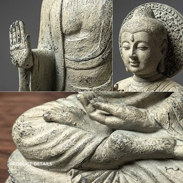Statue de bouddha méditative pour la décoration de la maison, assise en pose de méditation, ornements de jardin exquis, accessoires de décoration pour la maison