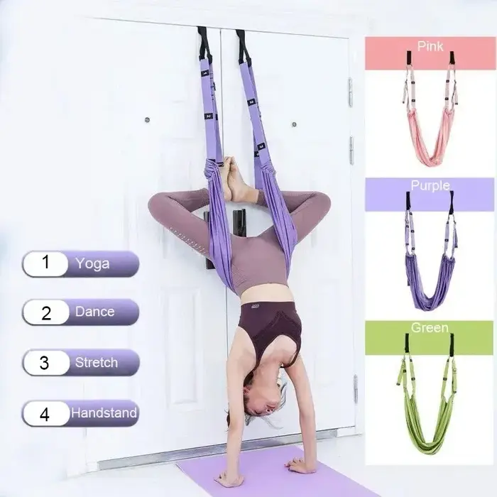 Sangle de Yoga Aérienne Réglable artificiel astique pour Porte Manquée