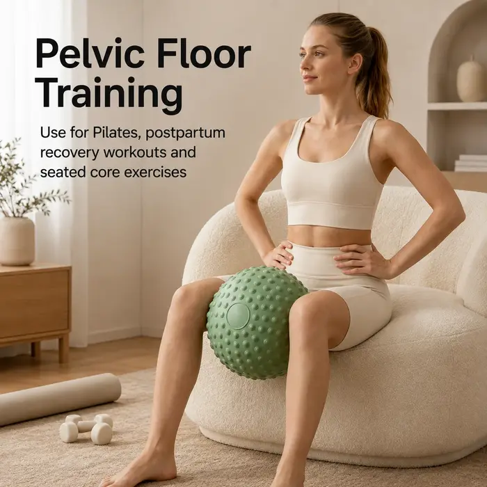 Ballon de yoga texturé 25 cm en PVC, ballon de Pilates pour l'entraînement de l'équilibre et du plancher pelvien, pour la salle de sport à domicile, fitness pour adultes débutants