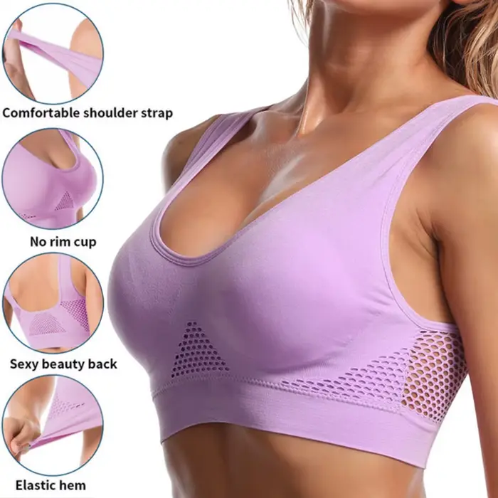 Soutien-gorge de sport en maille sans couture pour femmes, sous-vêtements de course, de Fitness, ant