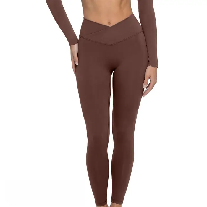 Tenue de yoga effet deux pièces color-block avec coussinet de poitrine