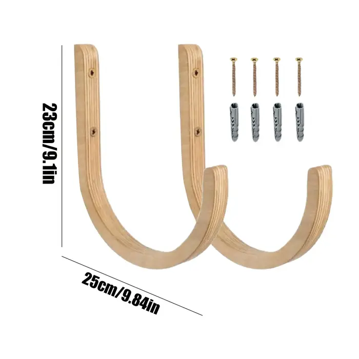 Support mural en bois pour tapis de yoga