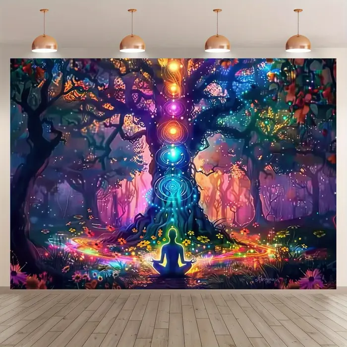 VIKAMA – tapisserie de forêt de Chakra spirituel