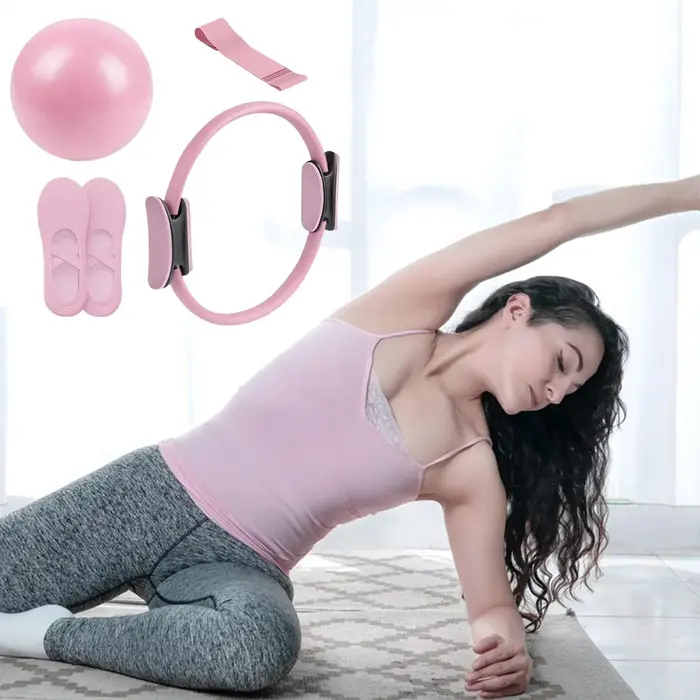 Kit de Yoga et Fitness avec anneau Pilates