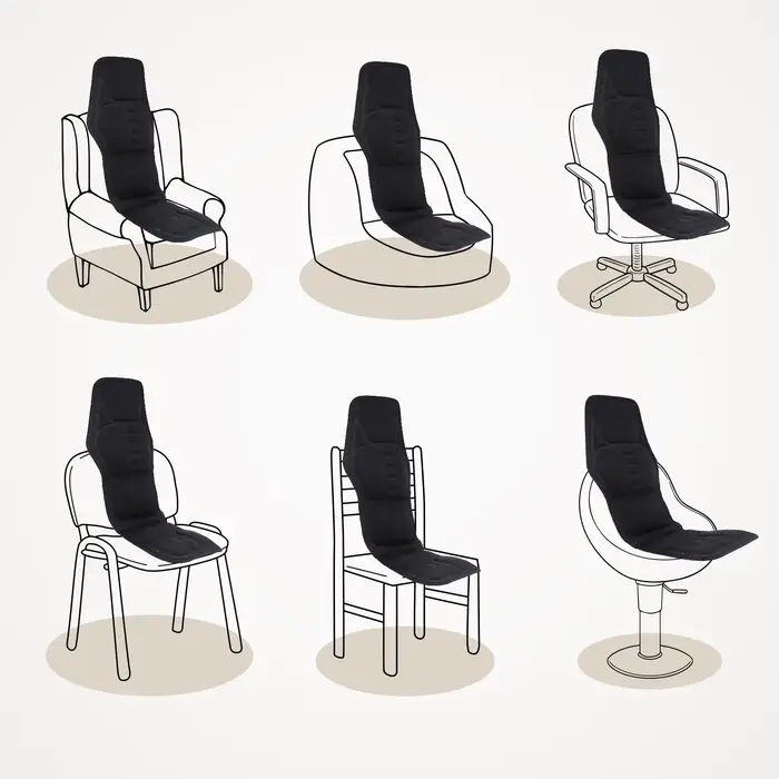 Masseur de dos électrique infrarouge, chaise de Massage complète du corps, coussin chauffant, vibrat