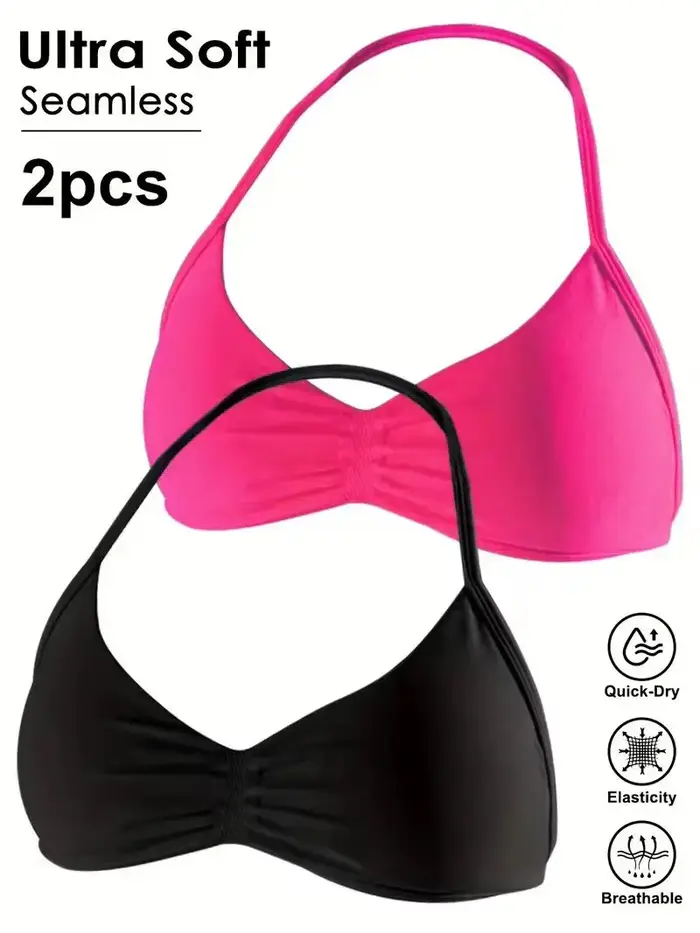 Soutien-gorge de sport à lacets à haut support pour femmes – Camisole à fines bretelles