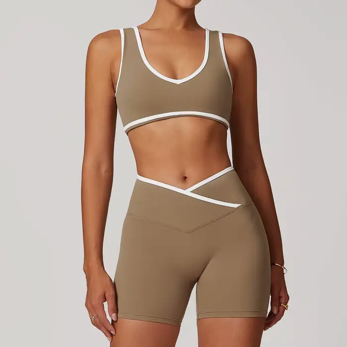 Ensemble de vêtements de Yoga pour femmes, 2 pièces, tenues d'entraînement, Fitness, survêtement de 