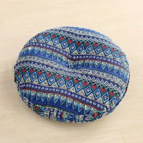 Grand coussin de méditation Zafu en lin pour fenêtre en baie