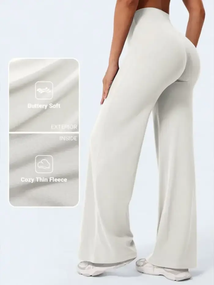 Pantalon de yoga taille mi-haute à jambe droite