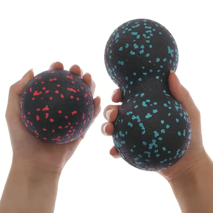 EPP 8cm boules d'arachide Massage corporel balle de Fascia haute densité Relaxation musculaire crosse Fitness Yoga boule de Myofascia soulager la douleur
