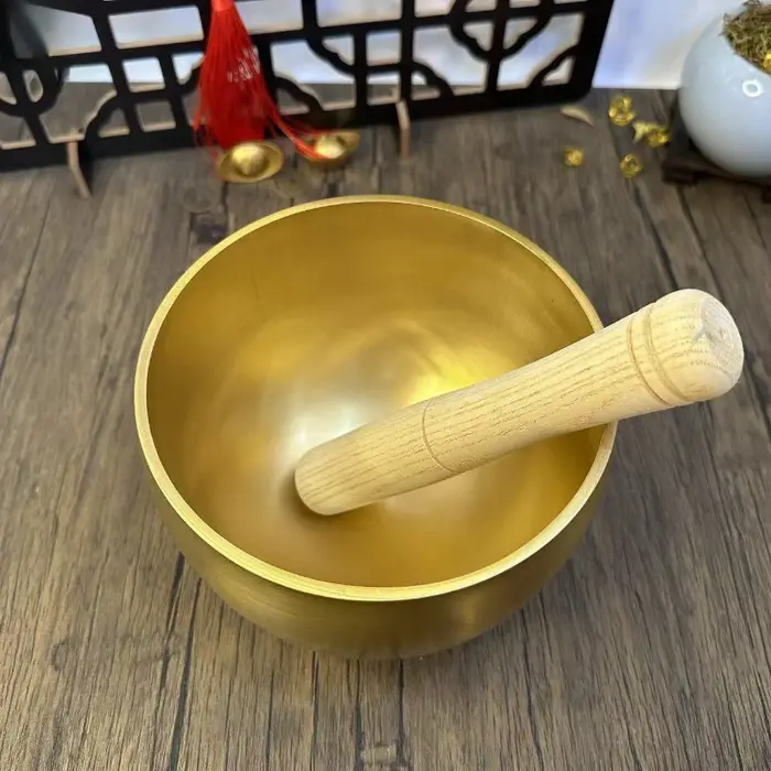 Bol chantant en laiton du népal, bol sonore de méditation et de Yoga, thérapie de guérison sonore, Instrument de Percussion, bols décoratifs faits à la main