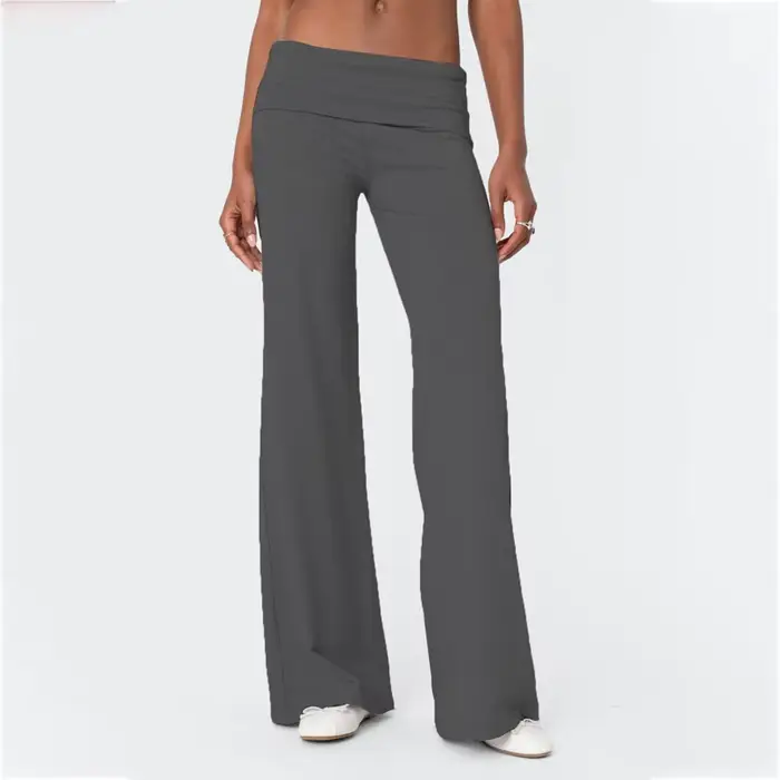 Pantalon de survêtement décontracté à jambes larges pour femmes, pantalon de yoga évasé, vêtements de rentrée scolaire, tenues pour adolescentes