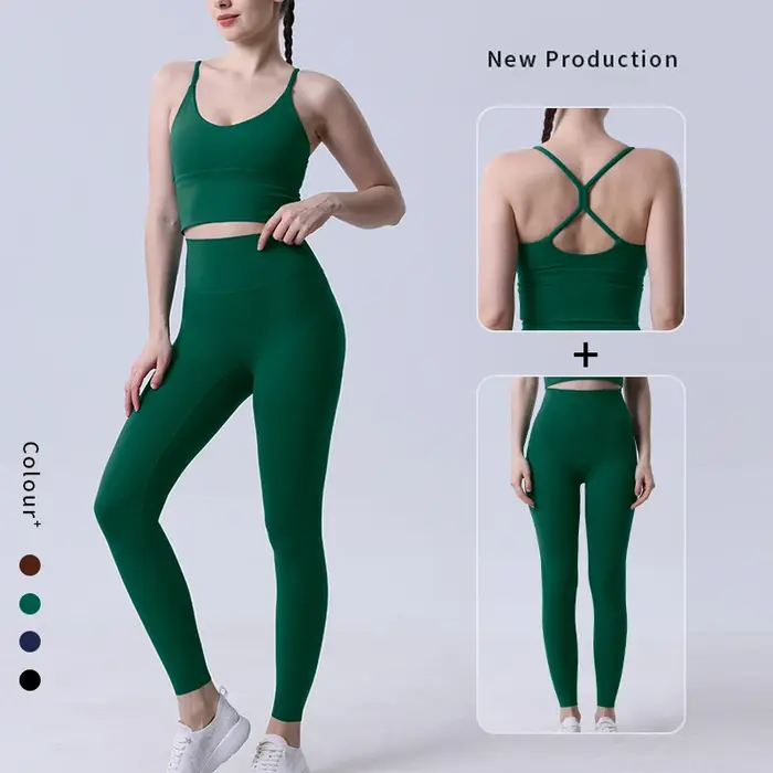 2 pièces vêtements de Yoga survêtement pour femmes